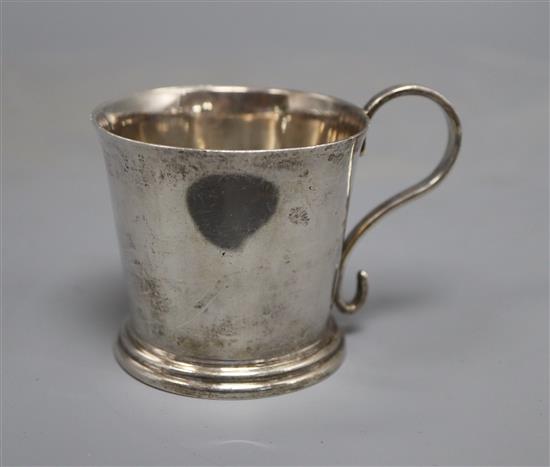 A George V Irish silver mug, Royal Irish Silver Co. Dublin, 1922, retailed by Asprey & Co, 7cm, 4.5oz.